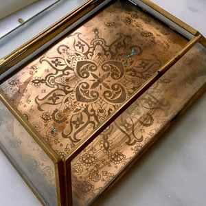 Gold Geometric Jewellery Box